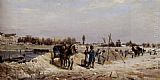 Seine Canvas Paintings - La Seine A Sevres